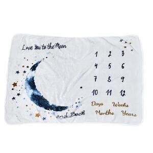 Baby Blanket Gender Neutral for Milestone photos (Days, Weeks, Months, & Years)